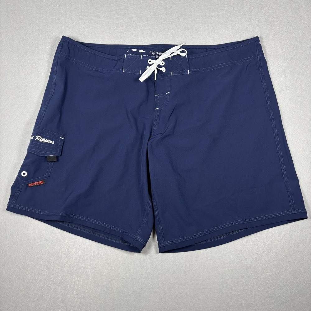 Maui Rippers Board Shorts Women's Size 18 Navy Blue Beach Surf Skate Drawstring